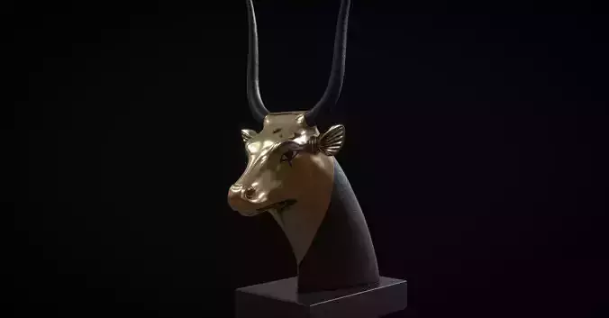 GILDED HEAD OF HATHOR - STL