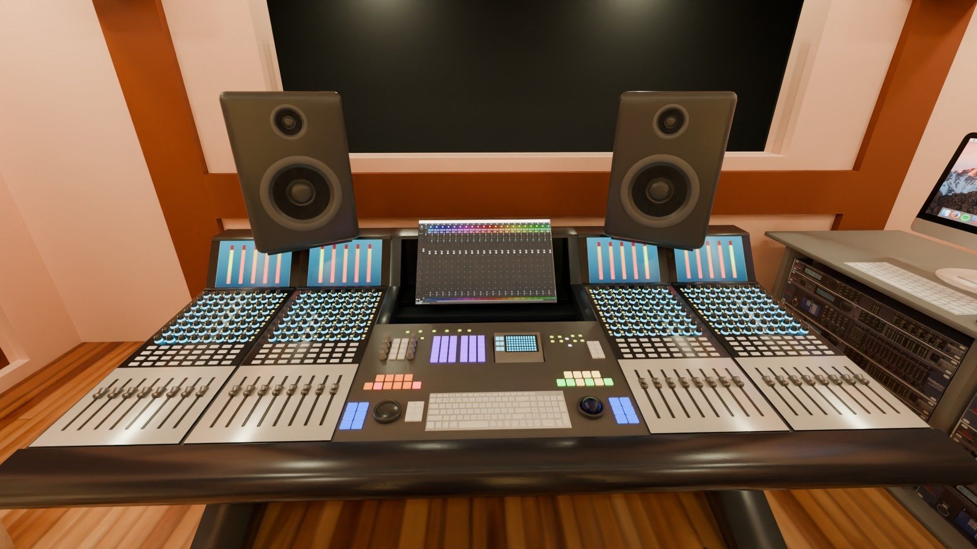 Recording Studio - Game Ready - PBR Low-poly 3D model_3