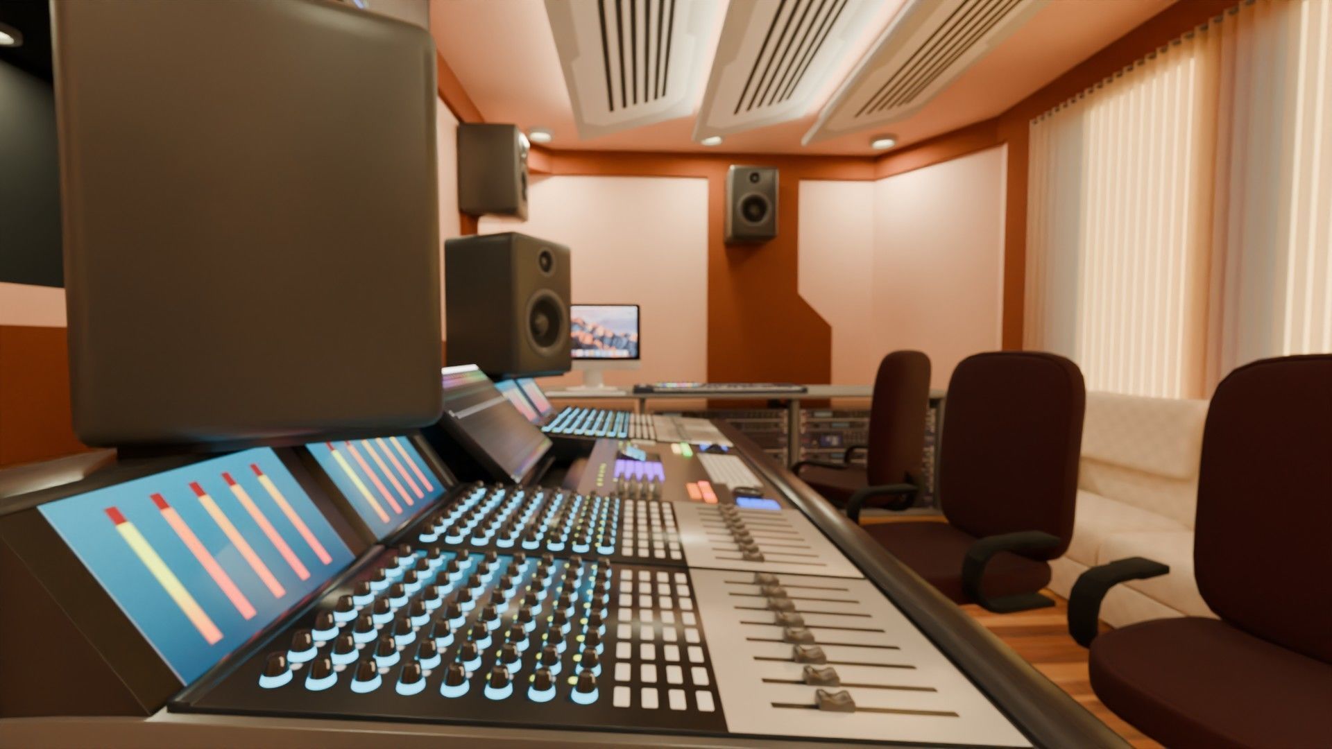 Recording Studio - Game Ready - PBR Low-poly 3D model_6