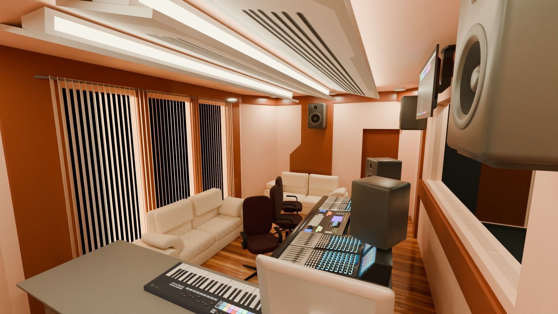 Recording Studio - Game Ready - PBR Low-poly 3D model_8