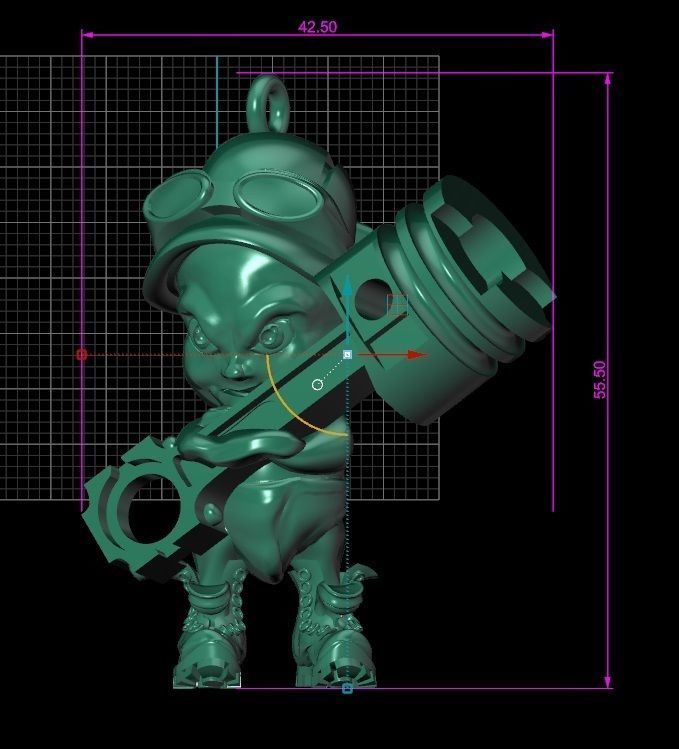 cartoon robots piston 45 3D print model_9