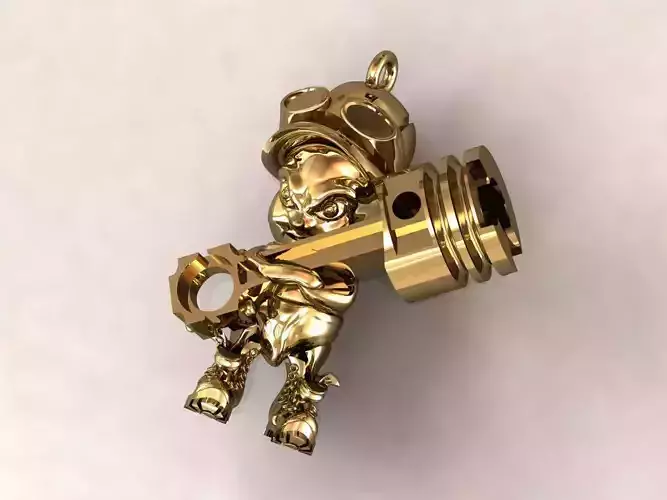 cartoon robots piston 45 3D print model