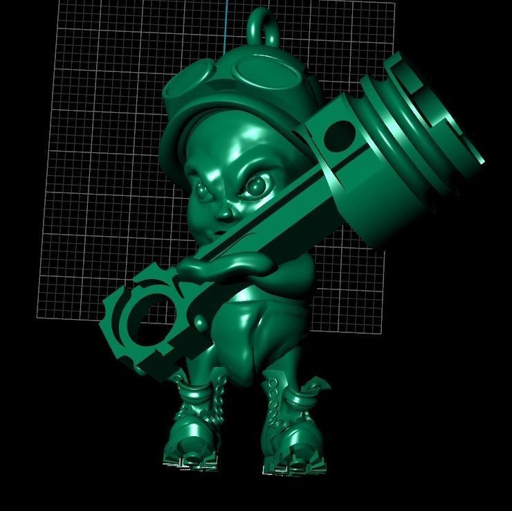 cartoon robots piston 45 3D print model_11