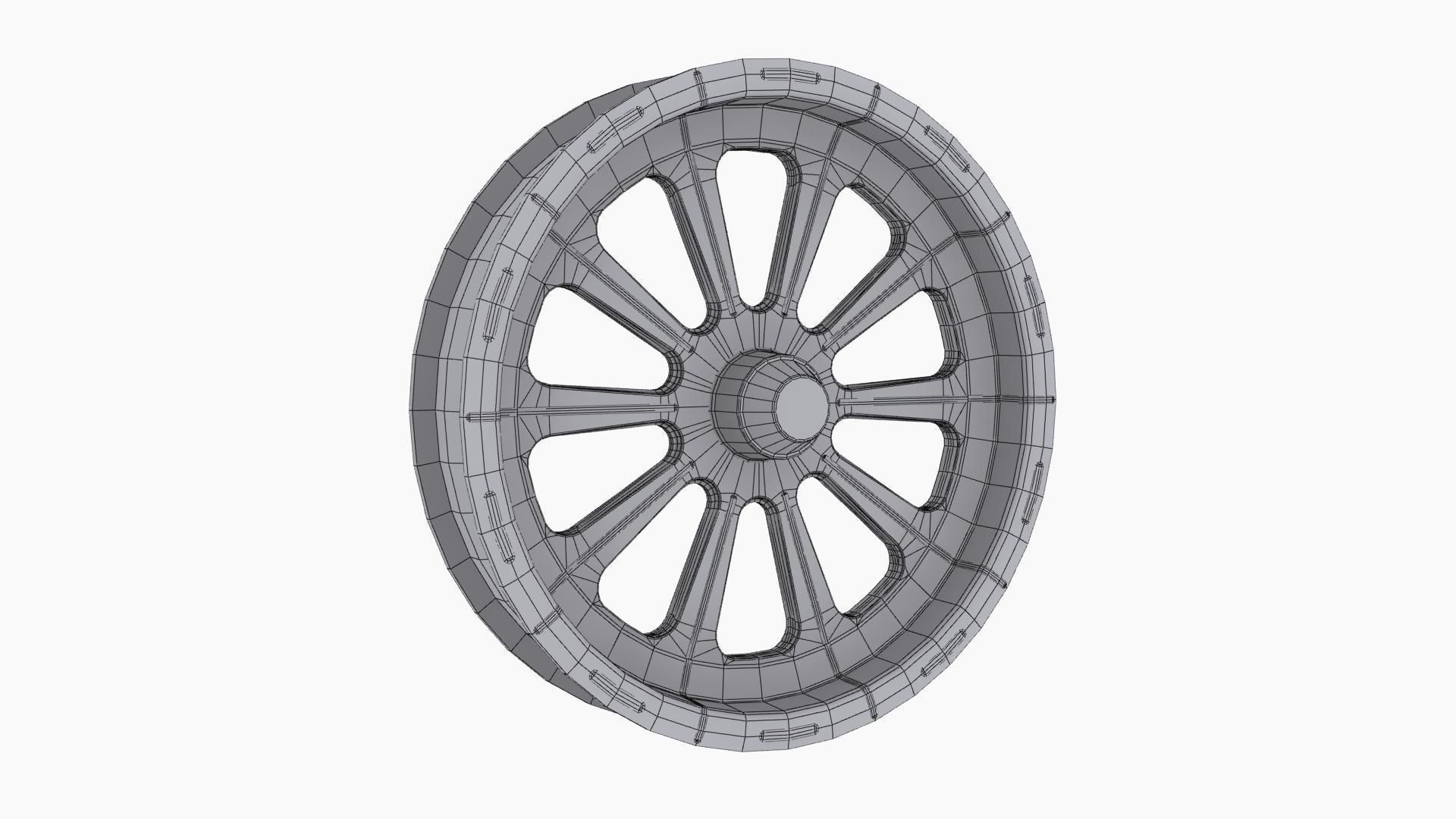 FTD Customs F16 Redemption spindle front wheel Low-poly 3D model_9