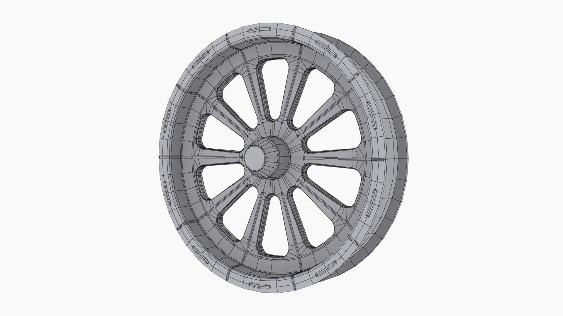FTD Customs F16 Redemption spindle front wheel Low-poly 3D model_11