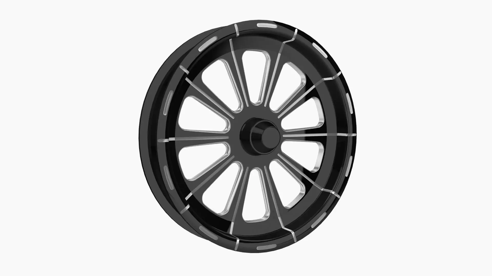 FTD Customs F16 Redemption spindle front wheel Low-poly 3D model_0