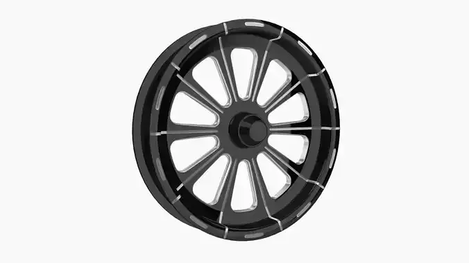 FTD Customs F16 Redemption spindle front wheel Low-poly 3D model