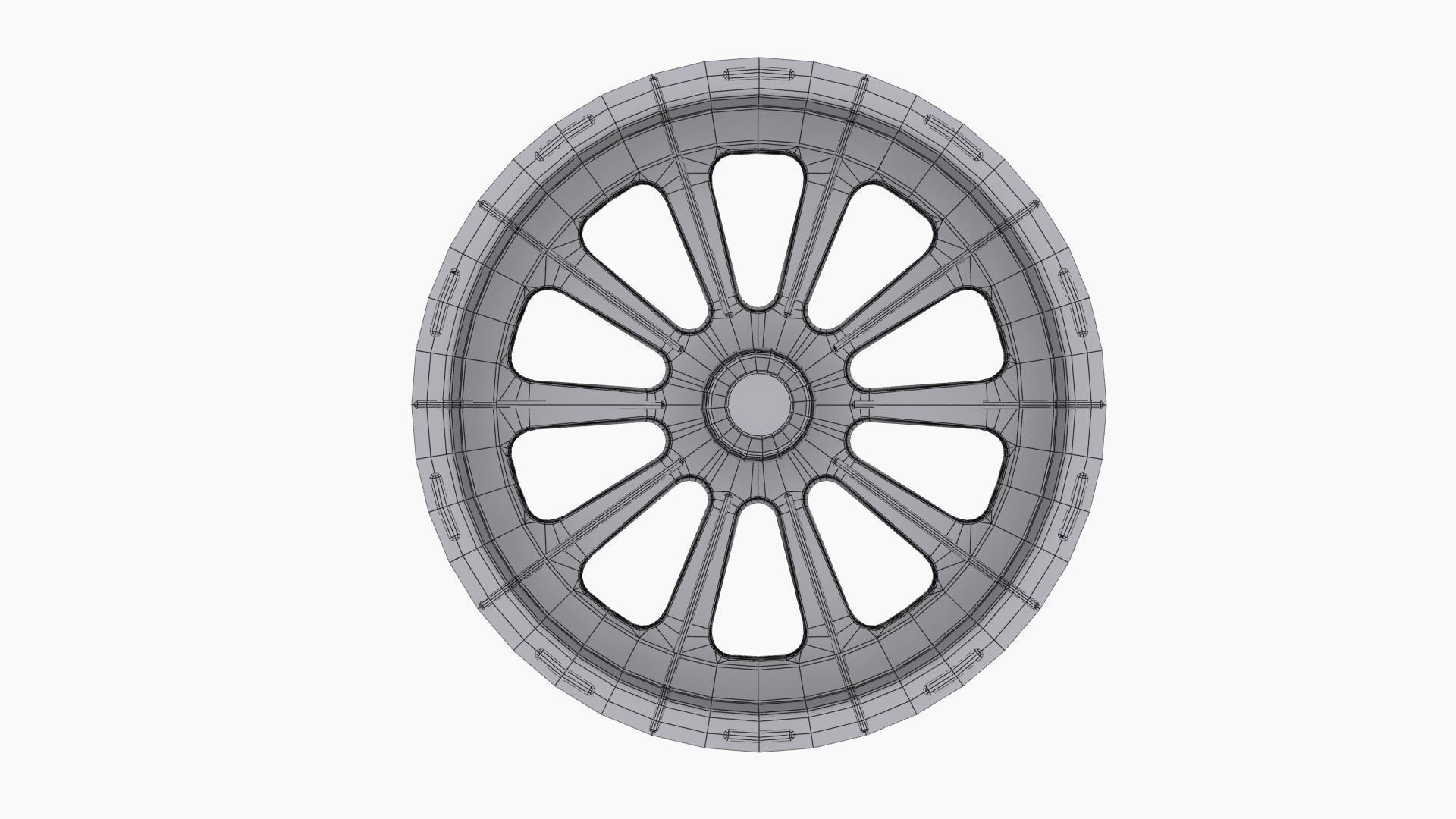 FTD Customs F16 Redemption spindle front wheel Low-poly 3D model_10