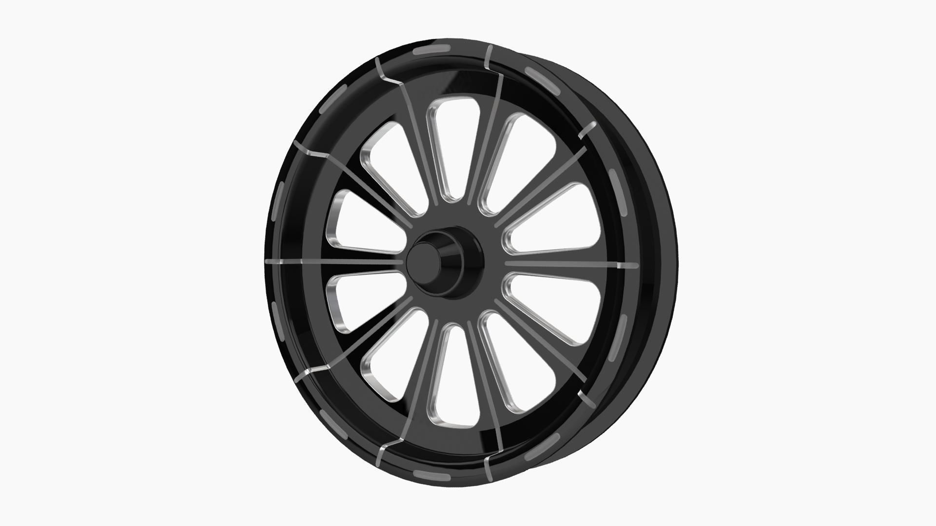 FTD Customs F16 Redemption spindle front wheel Low-poly 3D model_2