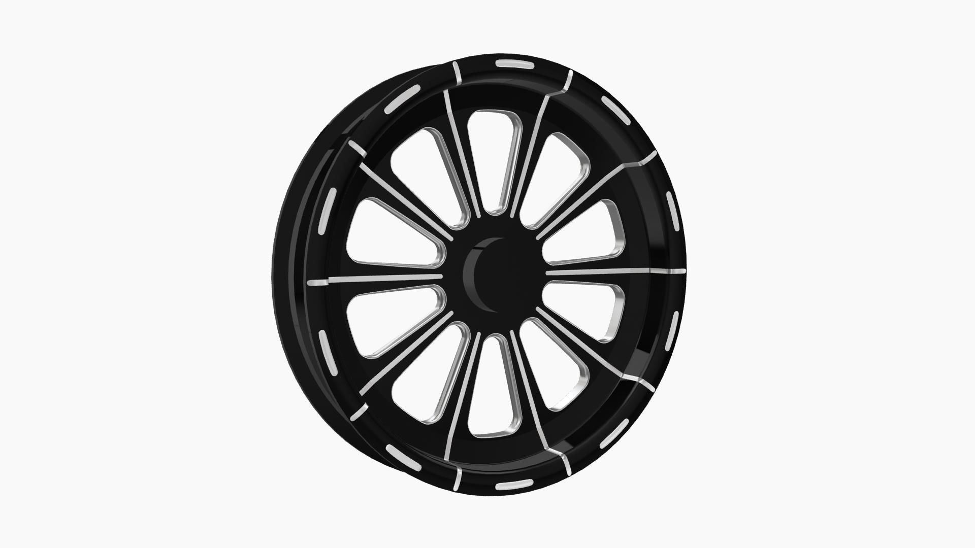 FTD Customs F16 Redemption spindle front wheel Low-poly 3D model_3