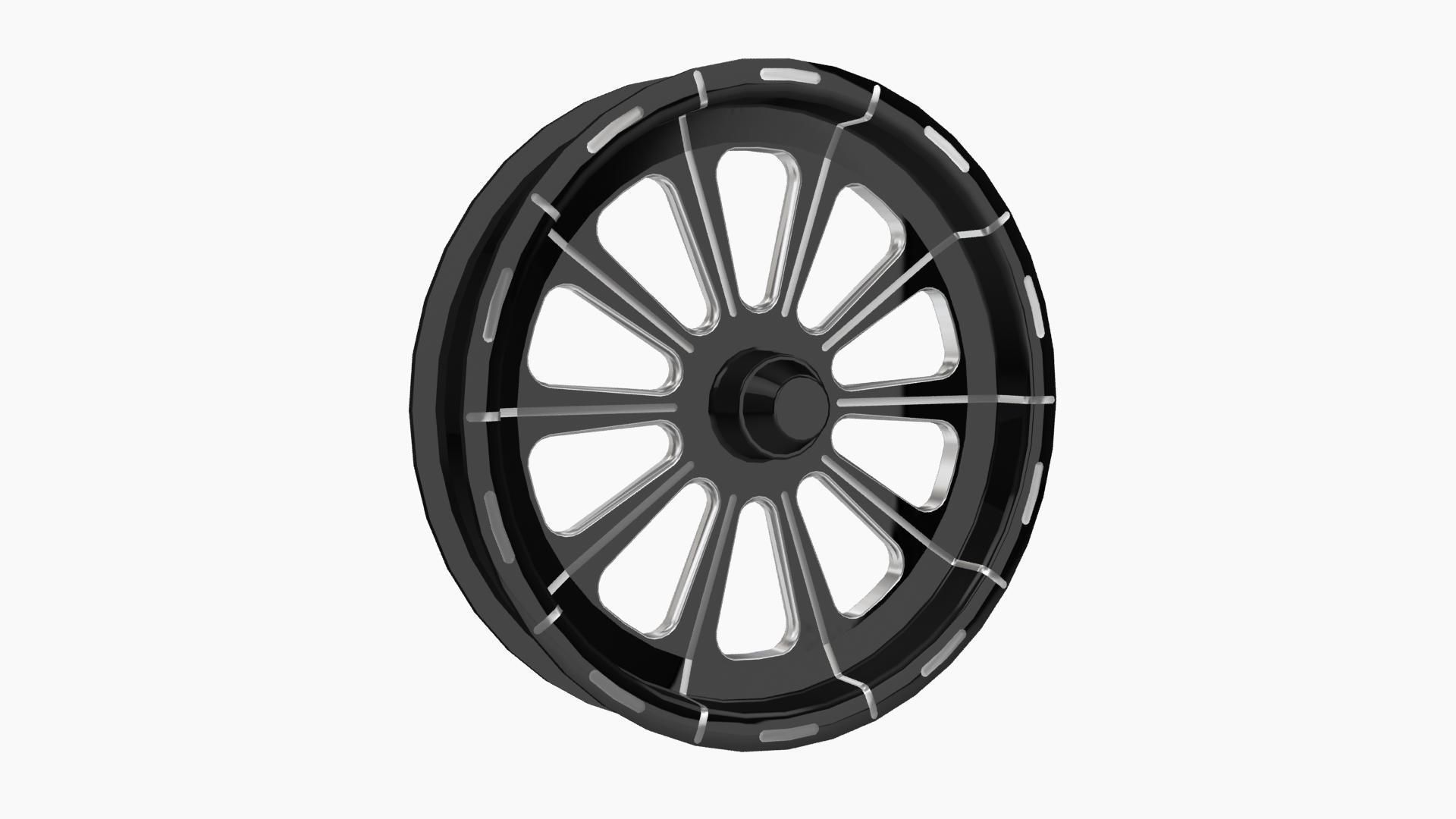 FTD Customs F16 Redemption spindle front wheel Low-poly 3D model_5