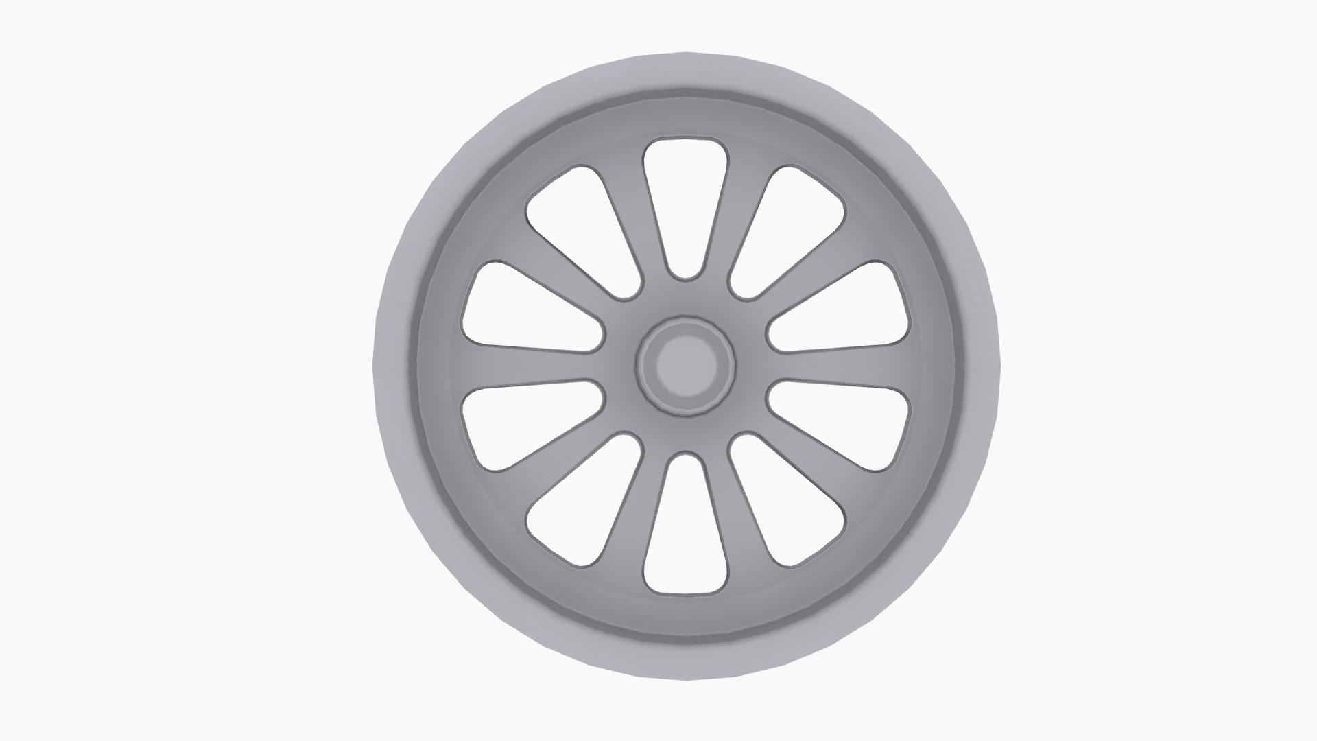 FTD Customs F16 Redemption spindle front wheel Low-poly 3D model_7