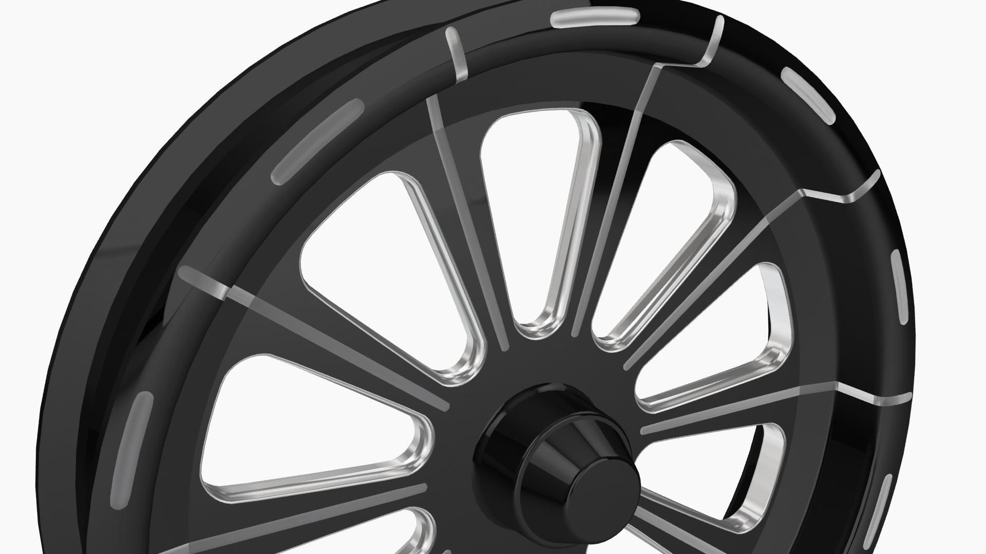 FTD Customs F16 Redemption spindle front wheel Low-poly 3D model_4