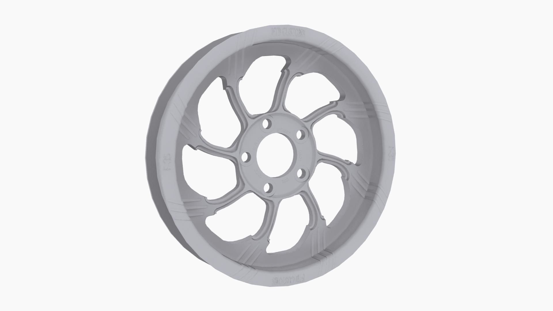 FTD Customs F35 BC drag racing wheel Low-poly 3D model_6