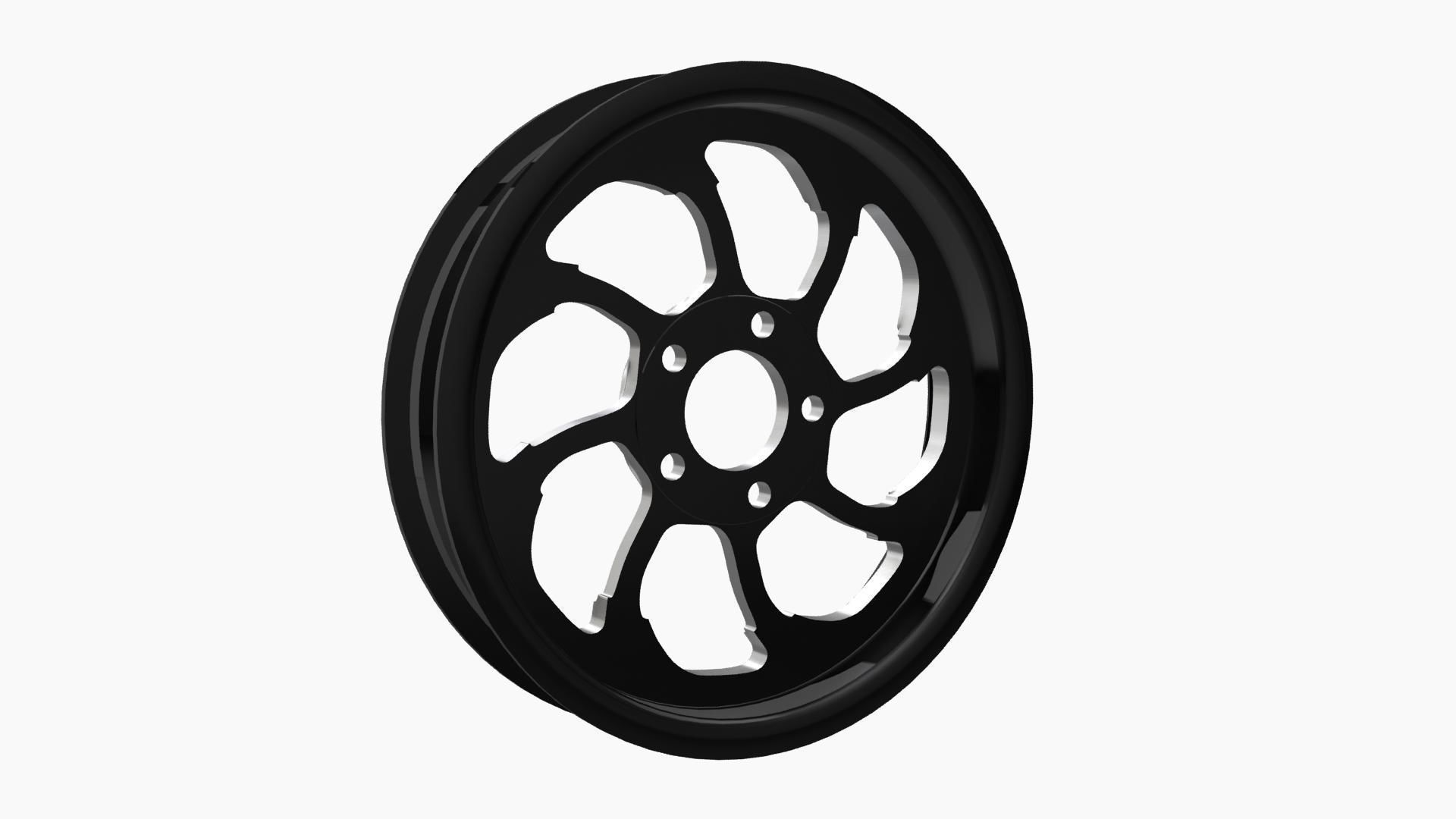 FTD Customs F35 BC drag racing wheel Low-poly 3D model_3