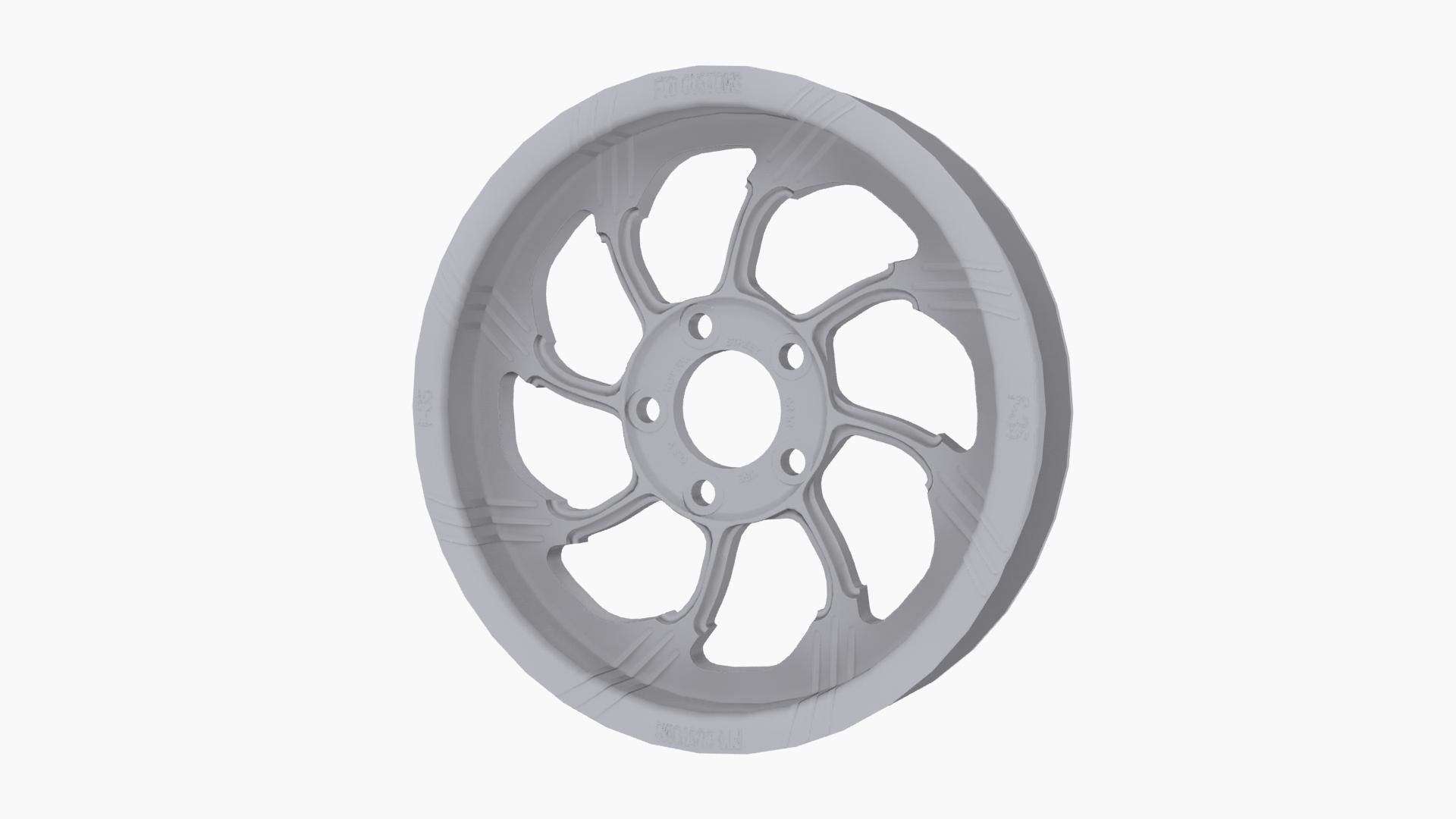 FTD Customs F35 BC drag racing wheel Low-poly 3D model_8