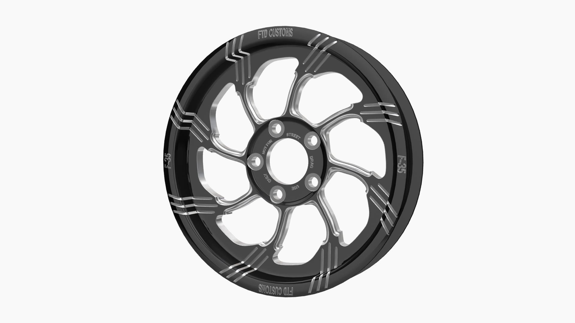 FTD Customs F35 BC drag racing wheel Low-poly 3D model_2