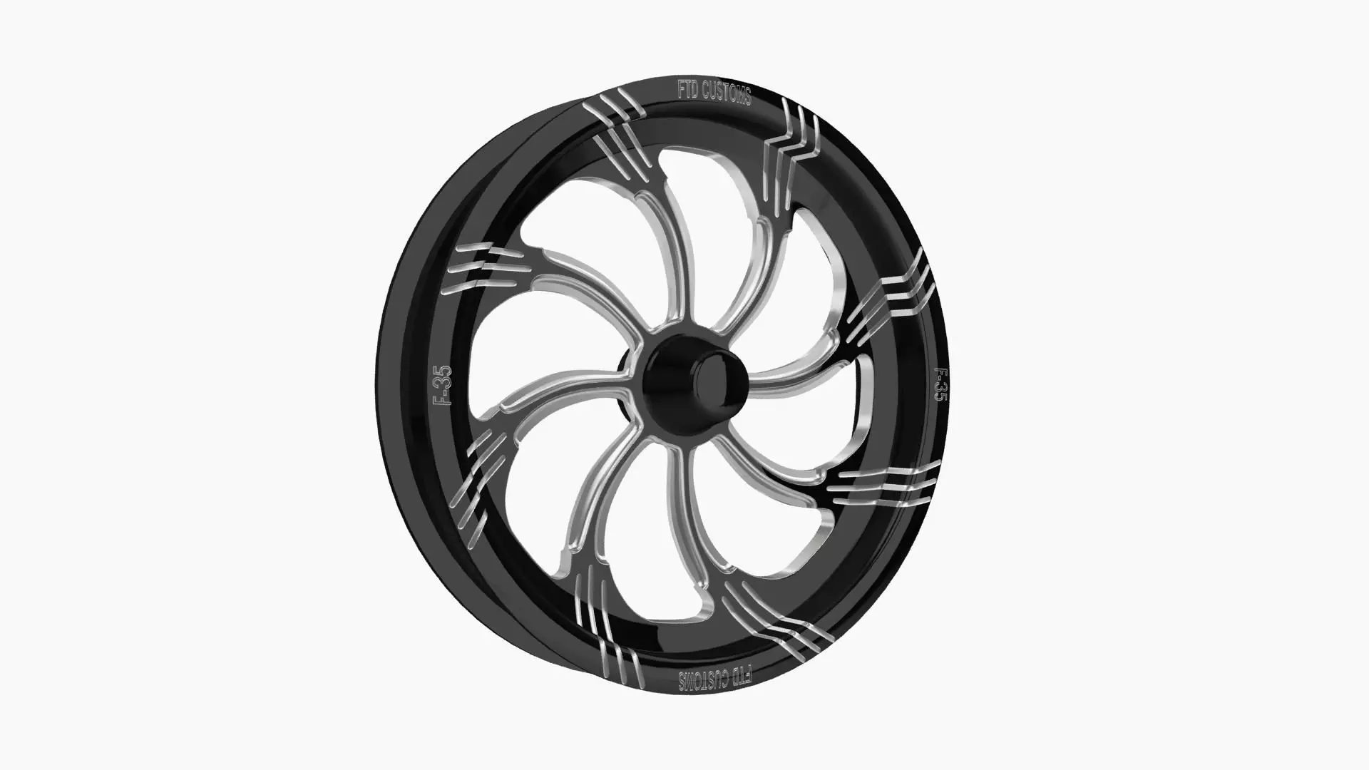 FTD Customs F35 Slasher BC dragster front wheel Low-poly 3D model_0