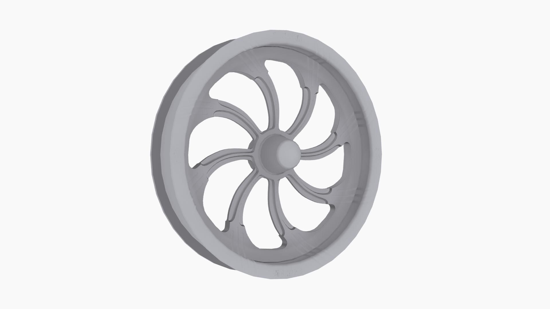 FTD Customs F35 Slasher BC dragster front wheel Low-poly 3D model_6
