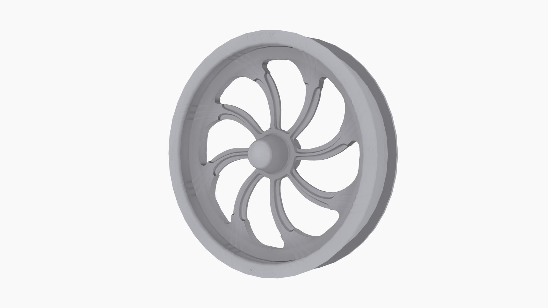 FTD Customs F35 Slasher BC dragster front wheel Low-poly 3D model_8