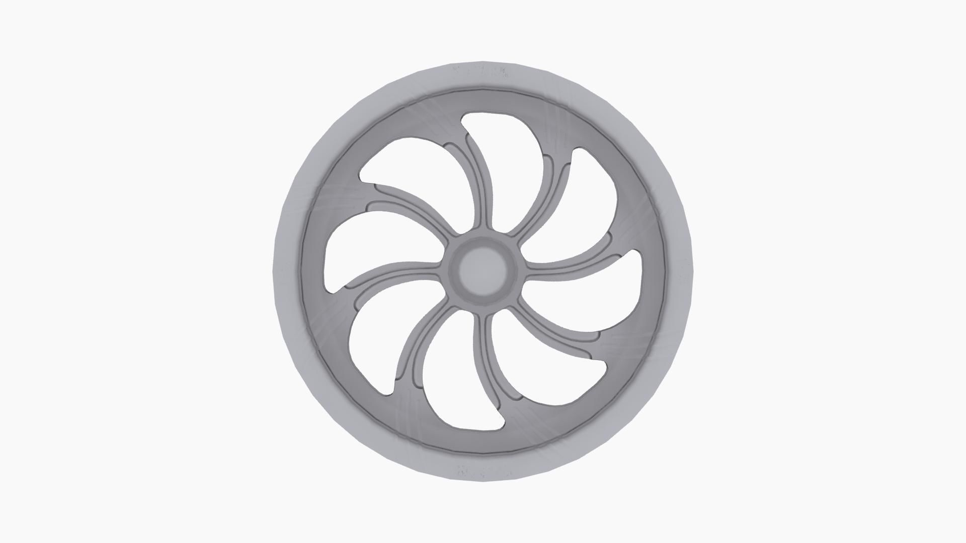 FTD Customs F35 Slasher BC dragster front wheel Low-poly 3D model_7