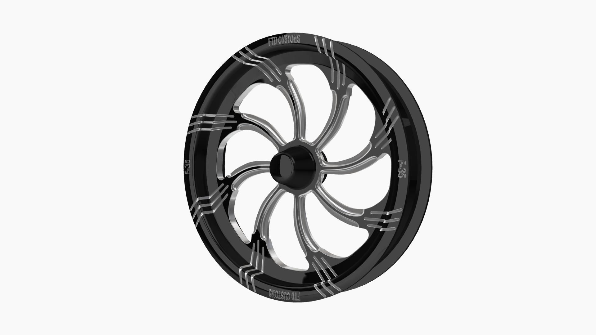 FTD Customs F35 Slasher BC dragster front wheel Low-poly 3D model_2