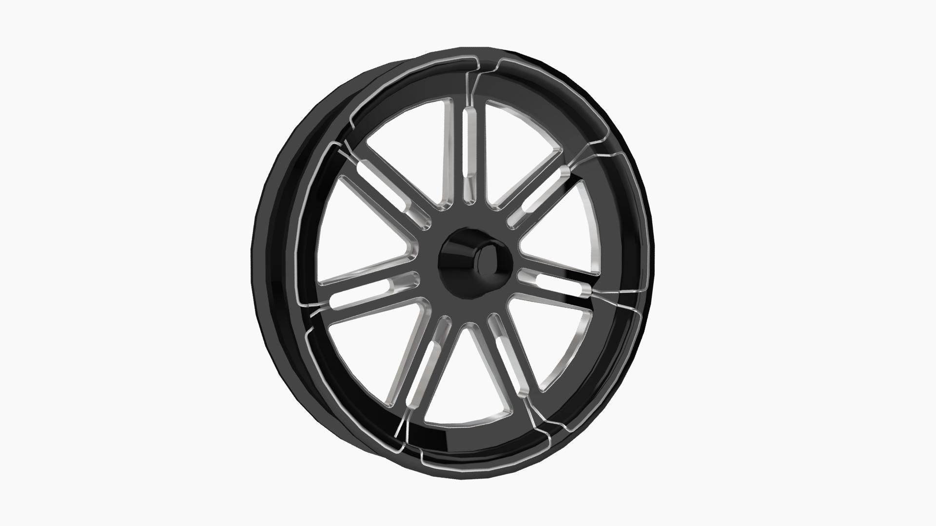 FTD Customs Valor dragster front wheel Low-poly 3D model_5