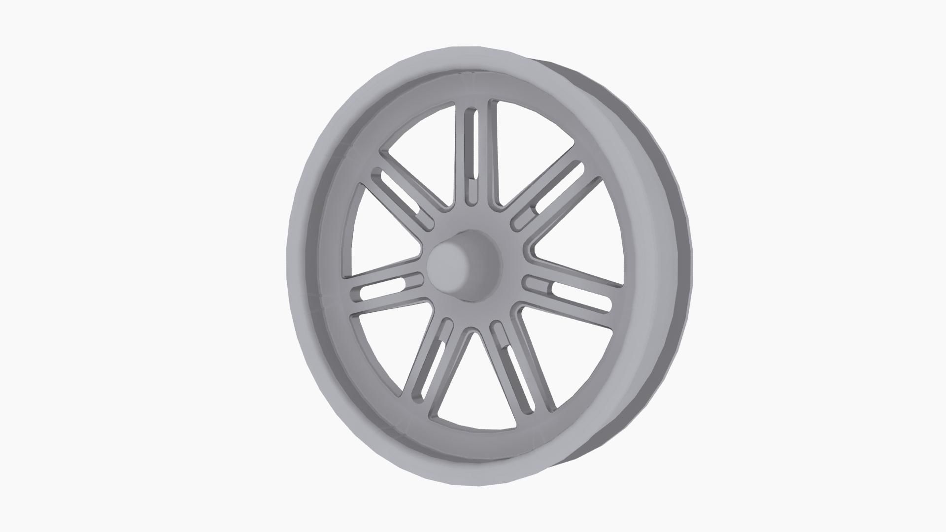 FTD Customs Valor dragster front wheel Low-poly 3D model_8