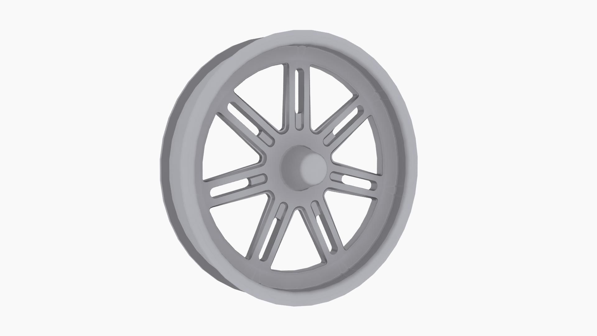 FTD Customs Valor dragster front wheel Low-poly 3D model_6