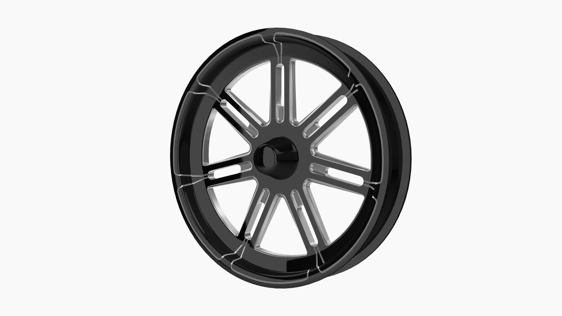 FTD Customs Valor dragster front wheel Low-poly 3D model_2