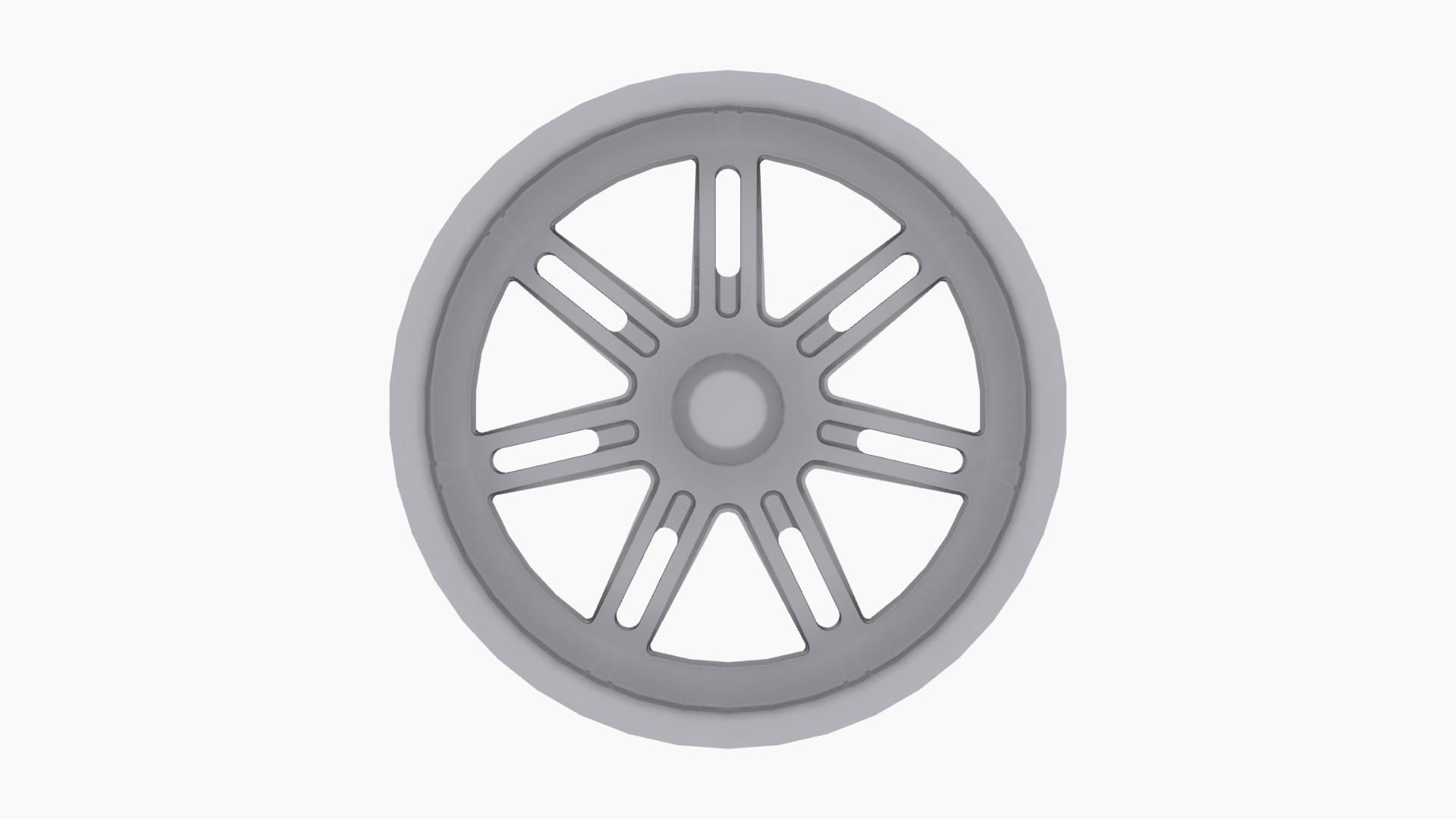 FTD Customs Valor dragster front wheel Low-poly 3D model_7
