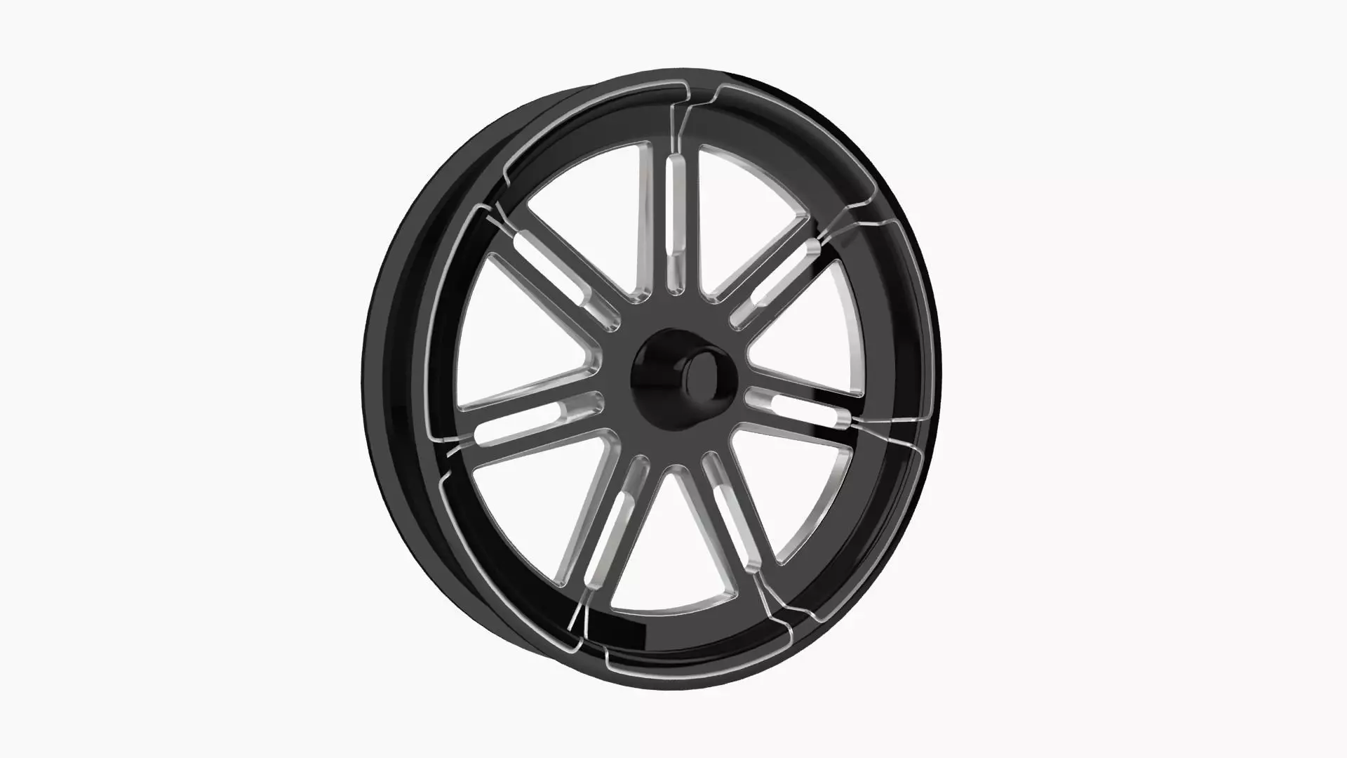 FTD Customs Valor dragster front wheel Low-poly 3D model_0