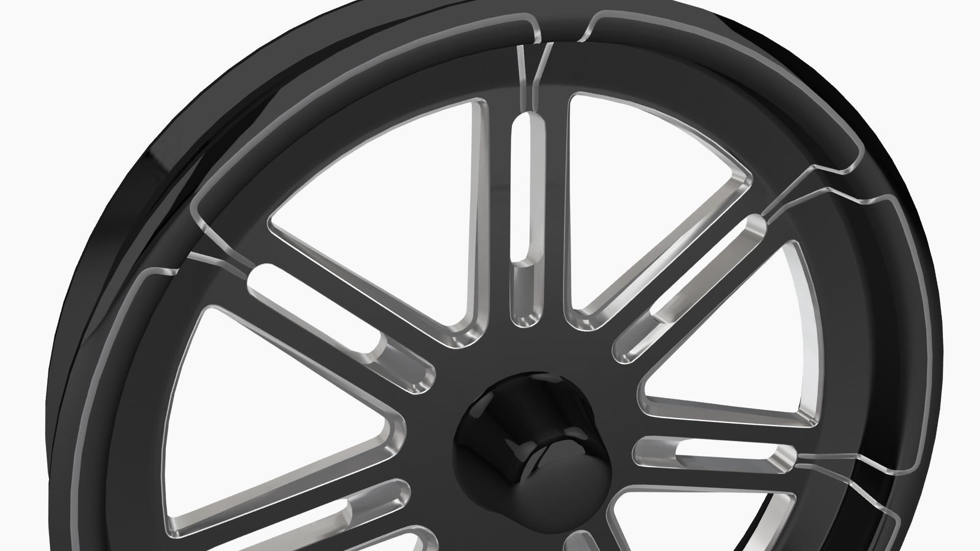 FTD Customs Valor dragster front wheel Low-poly 3D model_4