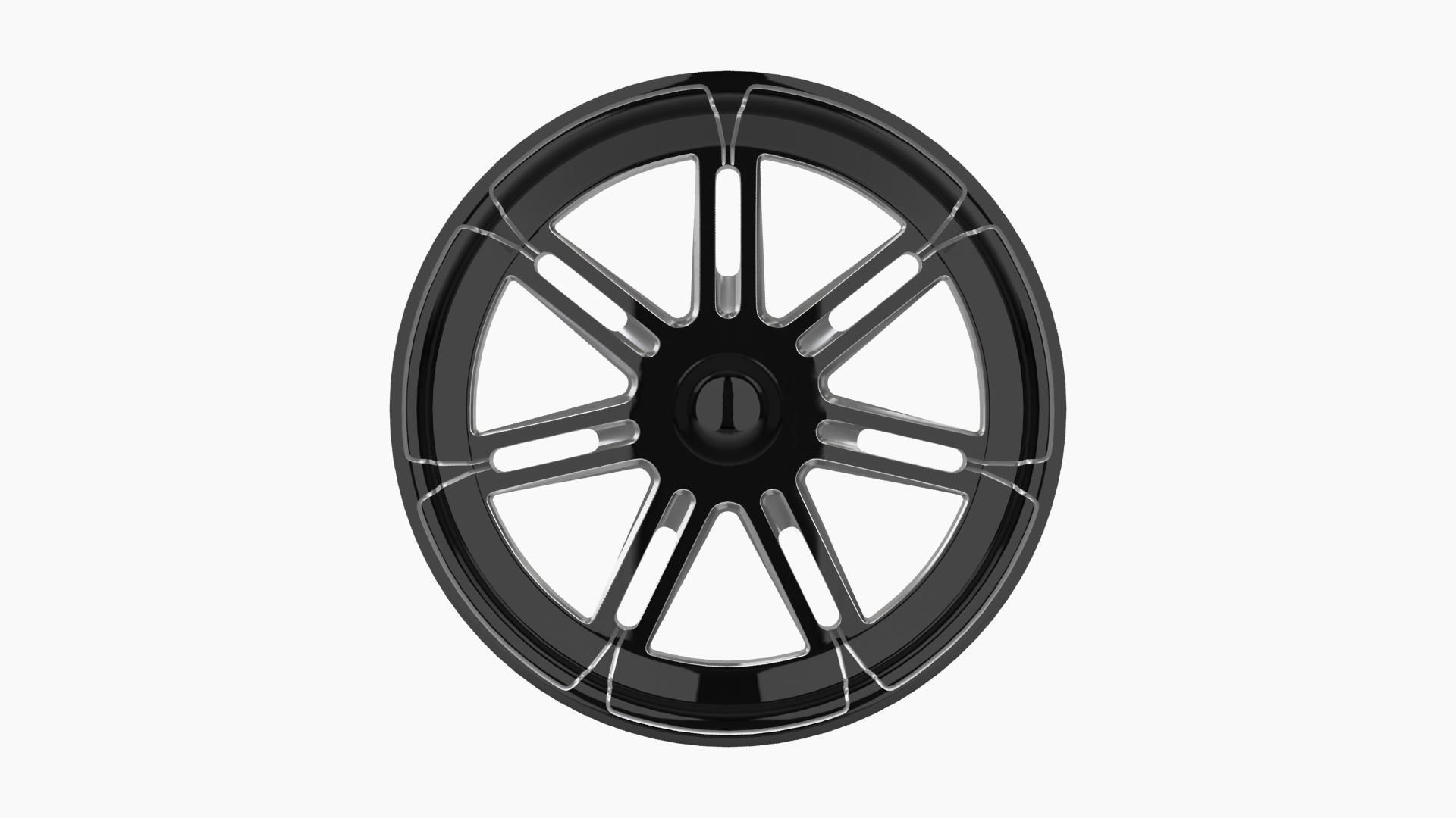 FTD Customs Valor dragster front wheel Low-poly 3D model_1