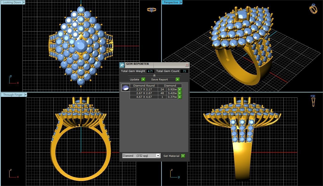 women ring 3D print model_1