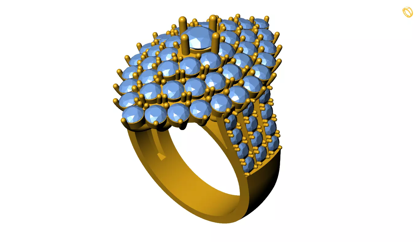 women ring 3D print model_0