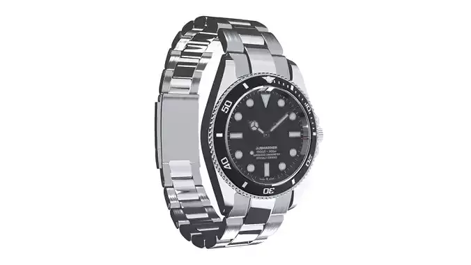 Watch Submariner Oystersteel - Black Dial 3D model