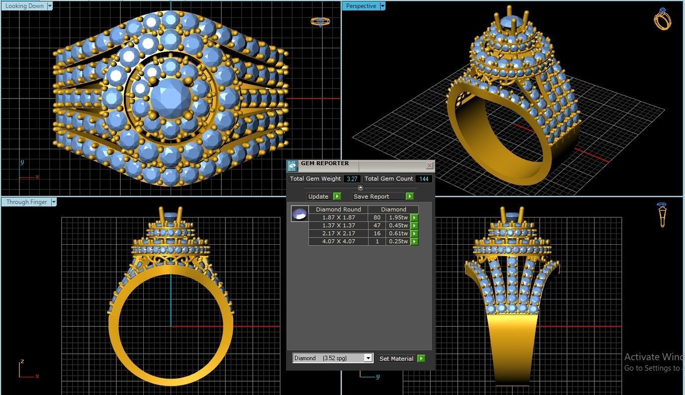 Women Ring 3D print model_1