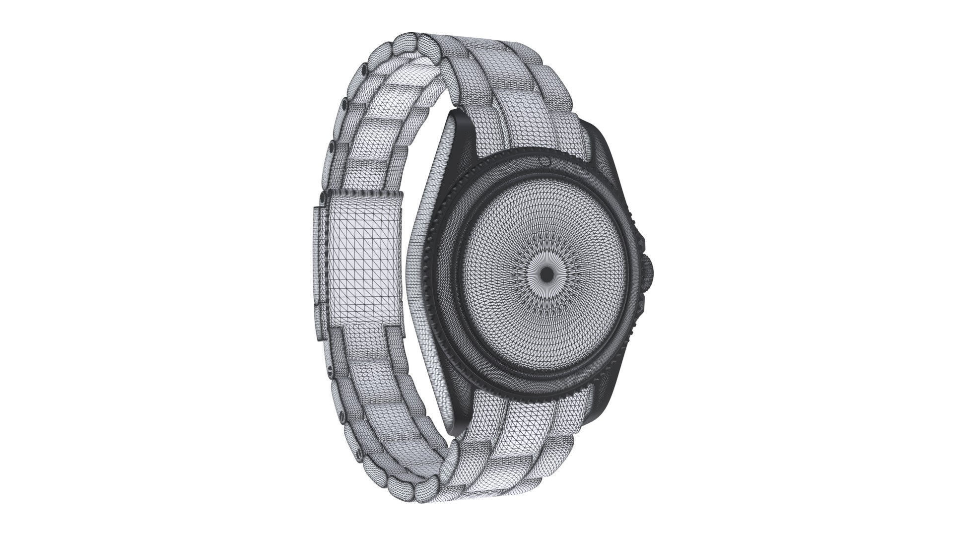 Watch Submariner Date Oystersteel - Black Dial 3D model_10