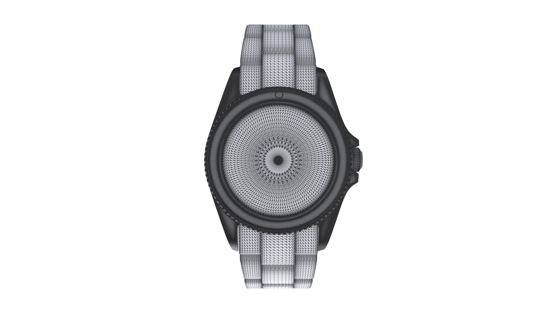 Watch Submariner Date Oystersteel - Black Dial 3D model_6