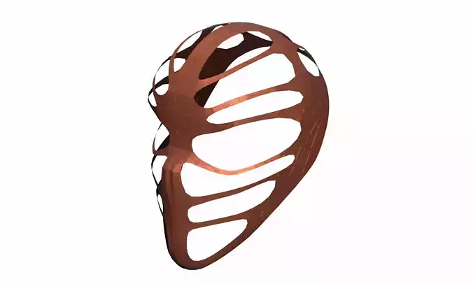 Low-poly belt style hockey goalie mask Low-poly 3D model