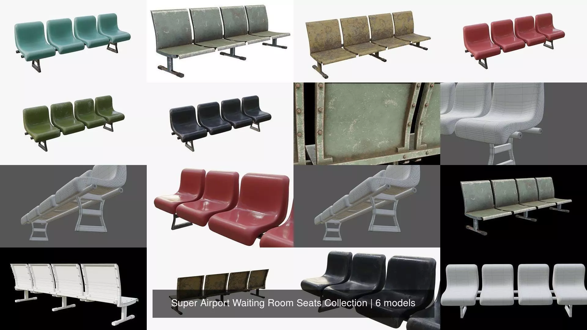 Super Airport Waiting Room Seats Collection _1