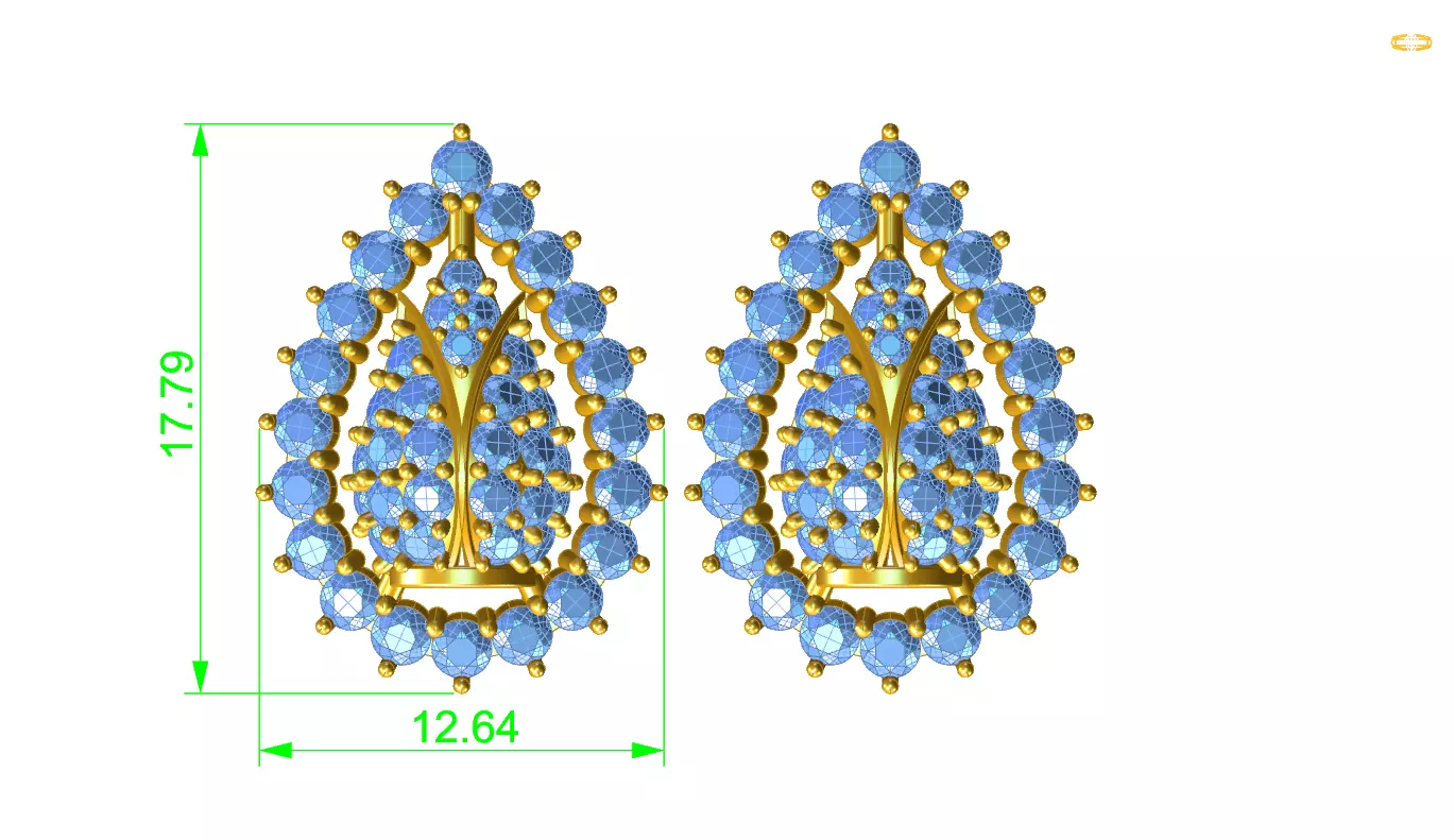 Earring 3D print model_0