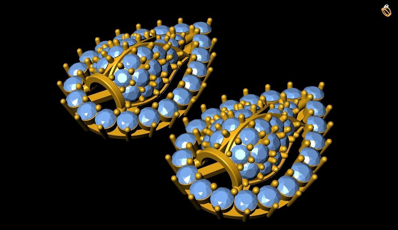 Earring 3D print model_1