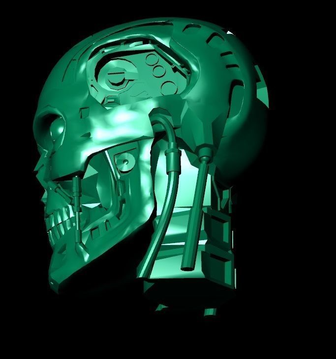 Terminator T-800 Skull Bust 3D print model_8
