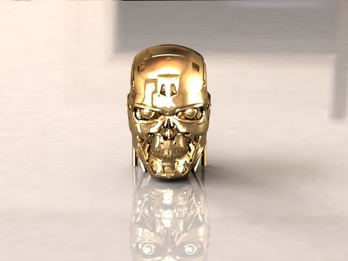 Terminator T-800 Skull Bust 3D print model_1