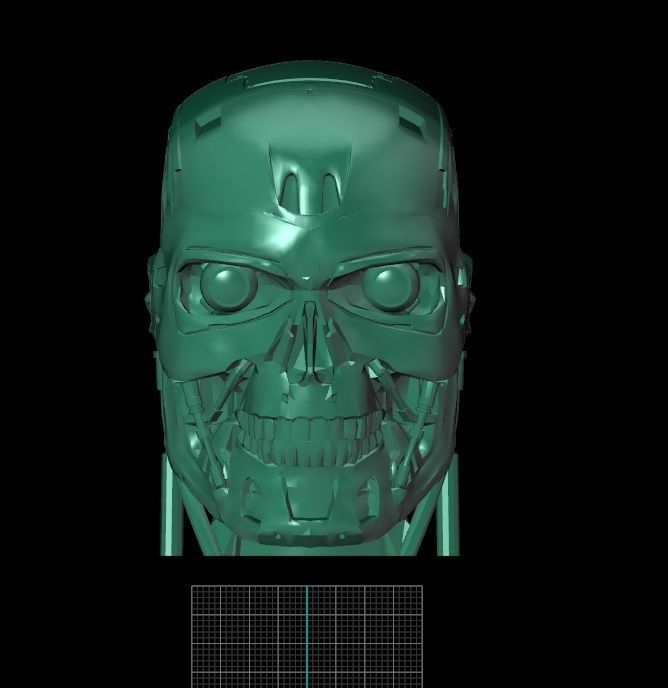 Terminator T-800 Skull Bust 3D print model_6