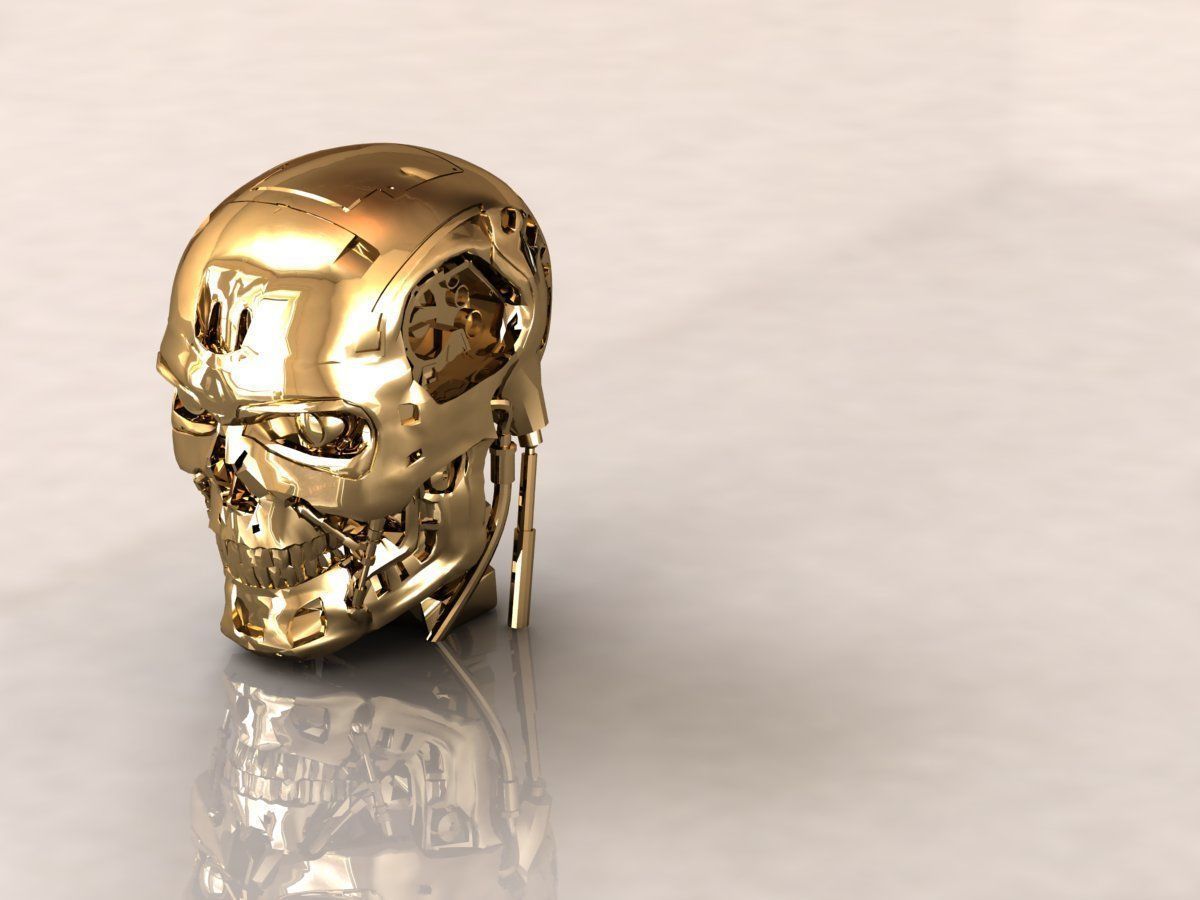 Terminator T-800 Skull Bust 3D print model_3