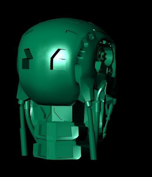 Terminator T-800 Skull Bust 3D print model_9