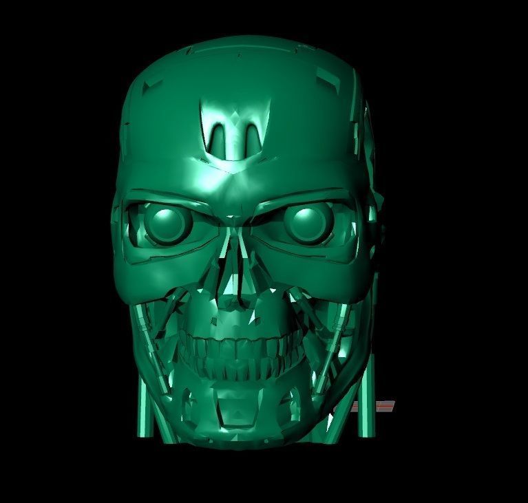 Terminator T-800 Skull Bust 3D print model_7